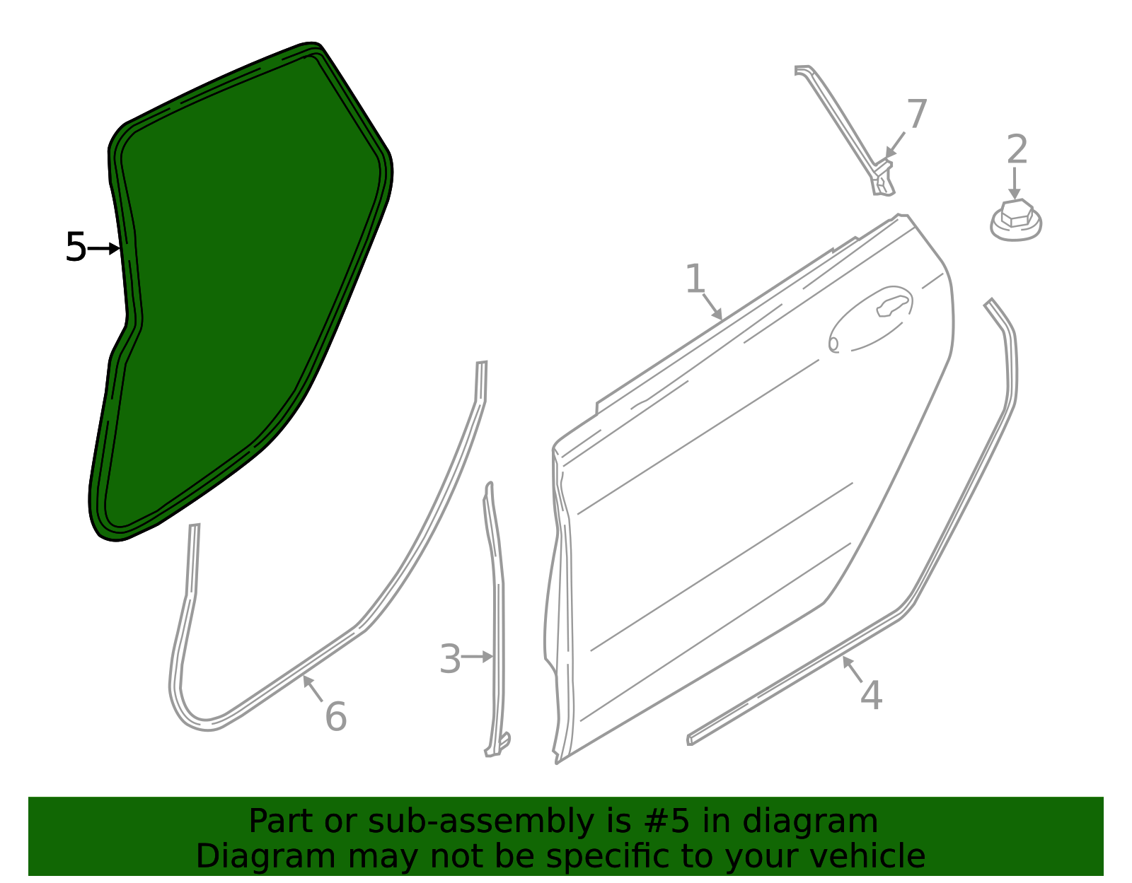 Weather-Strip On Body - BMW (51727475705)