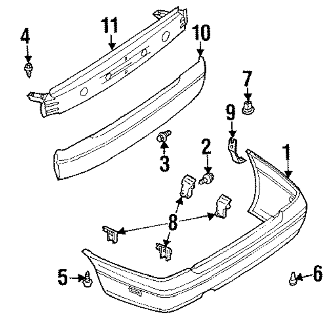 83686162H - Body: Bumper Cover Bolt for Infiniti Image