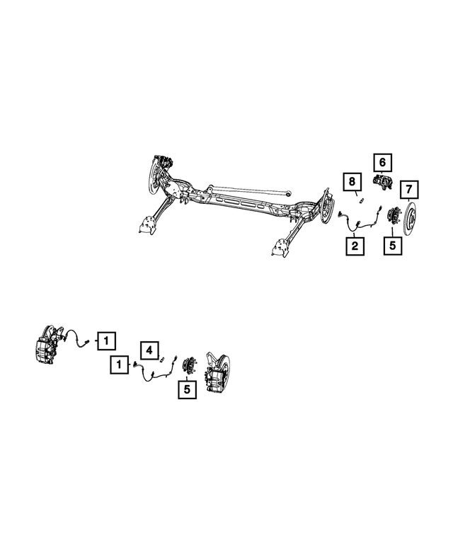 68515603AB - Electrical: Anti-lock Brakes Sensor Kit, Right &amp; Left for Mopar Image image