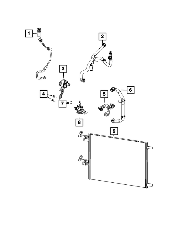 68564591AA - : Coolant Bottle Return Hose for Mopar Image