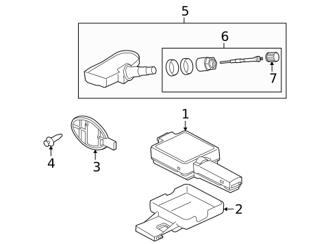 Tire Pressure Monitor Components for 2013 Land Rover LR4 #0
