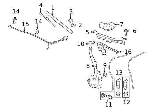 Wiper & Washer Components for 2011 Chevrolet Traverse #0