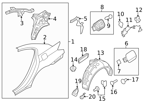 Quarter Panel for 2012 Hyundai Genesis #0
