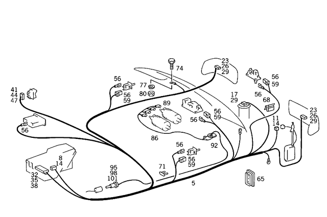 1265405507 - Electrical Equipment and Instruments: Wiring Harness for Mercedes-Benz: 300SE, 300SEL, 560SEL Image image