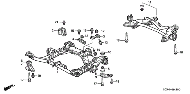 Rear Beam - Cross Beam for 2000 Honda Odyssey #0