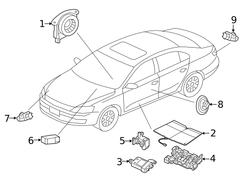 Air Bag Components for 2015 Volkswagen Jetta #0