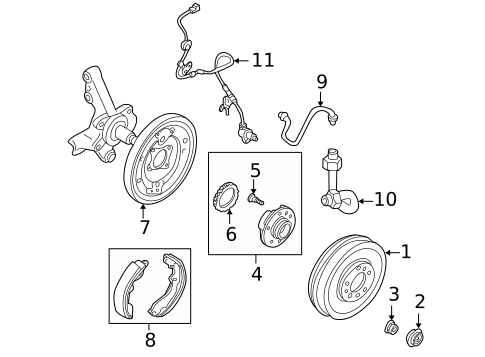 Rear Brakes for 1999 Mazda 626 #0