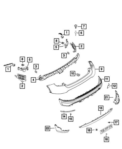 Rear Bumper and Fascia for 2019 Fiat 500X #0