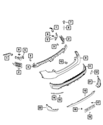 6XH88LXHAA - Frame, Bumper and Fascia: Rear Lower Fascia for Mopar Image