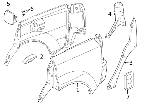 Quarter Panel & Components for 2007 Saturn Vue #0