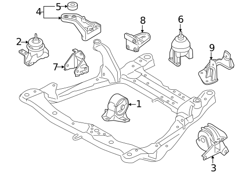 Engine & Trans Mounting for 2008 Kia Amanti #0