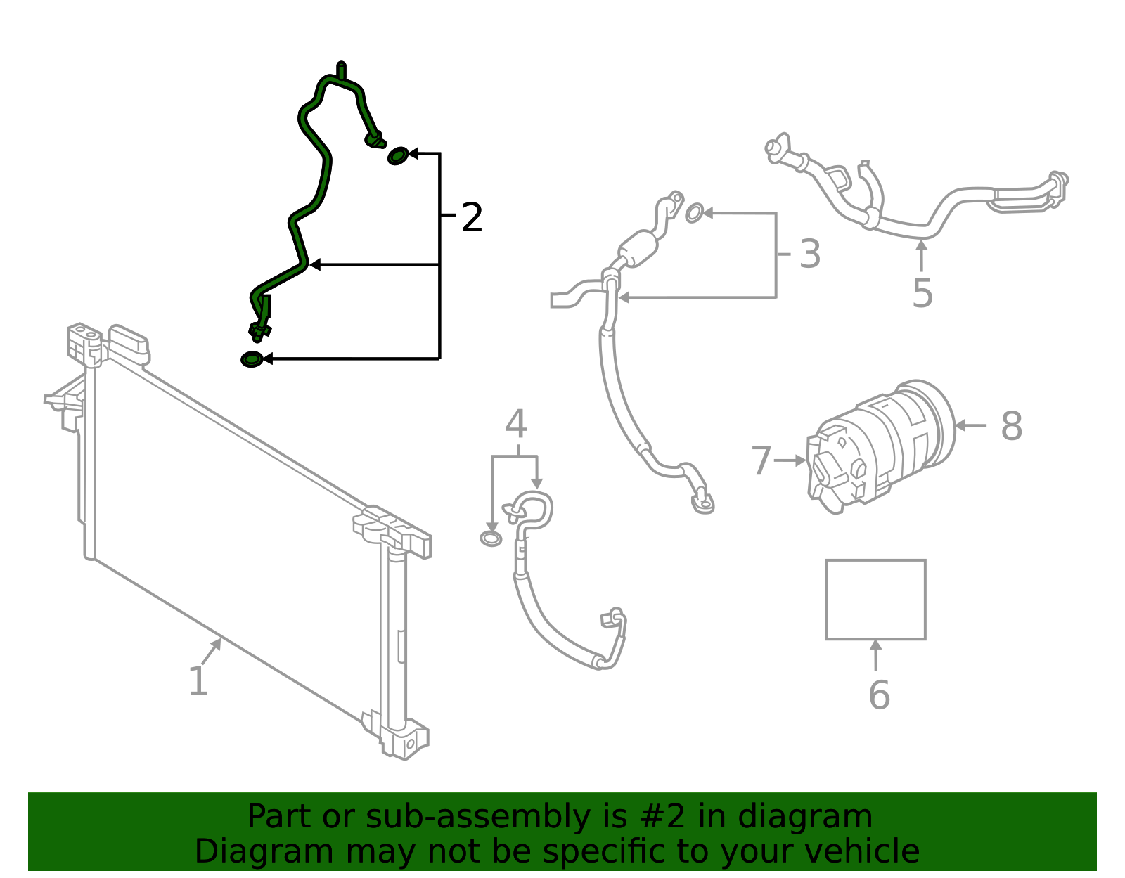 A/C Pipe - Nissan (92440-6CA0A)