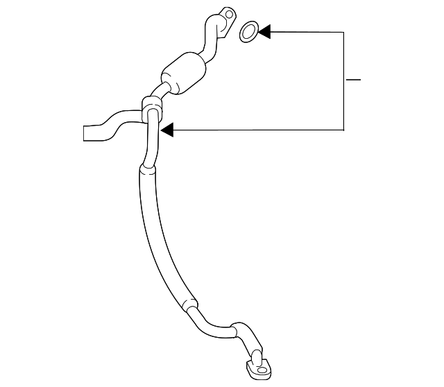 A/C Refrigerant Suction Hose - Nissan (92480-6CB0A)