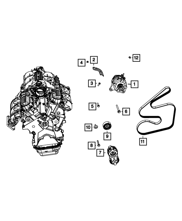 R4727865AB - Electrical: Engine Generator, Remanufactured for Chrysler: Town &amp; Country | Dodge: Grand Caravan | Jeep: Wrangler Image