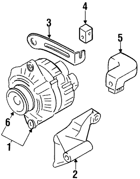 Alternator for 1995 Kia Sportage #1