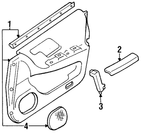 Interior Trim - Front Door for 1990 INFINITI Q45 #0