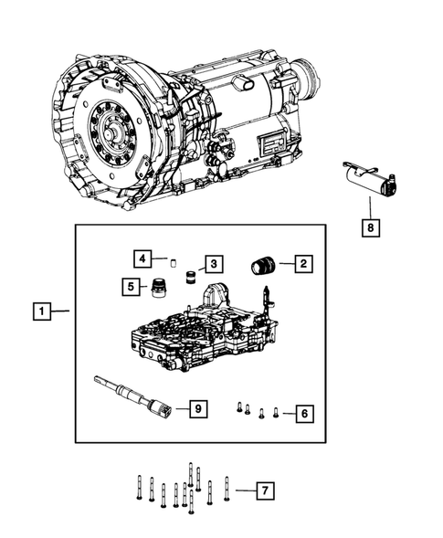 Valve Body, Accumulator, Solenoid and Parking Sprag for 2014 Dodge Durango #0