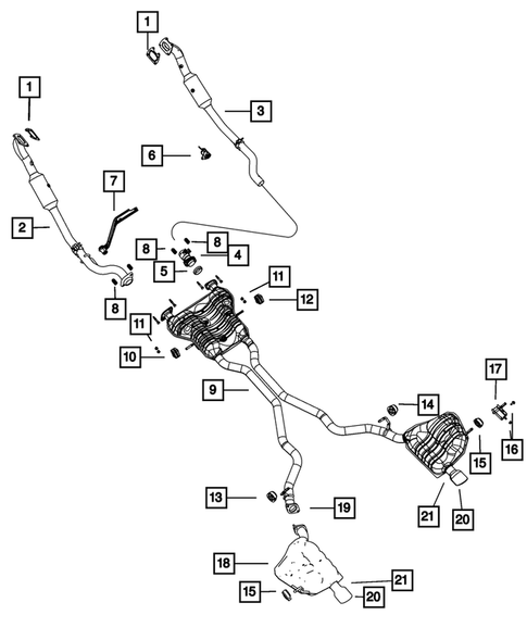 Exhaust System for 2014 Jeep Grand Cherokee #2