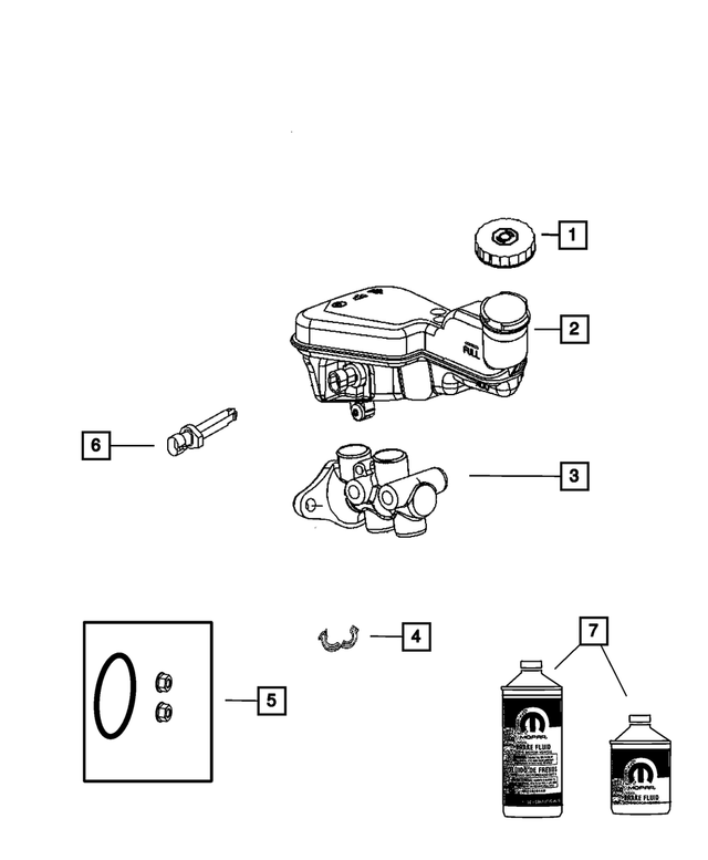 5175097AA - Brakes: Master Cylinder Nut And Seal Kit for Mopar Image