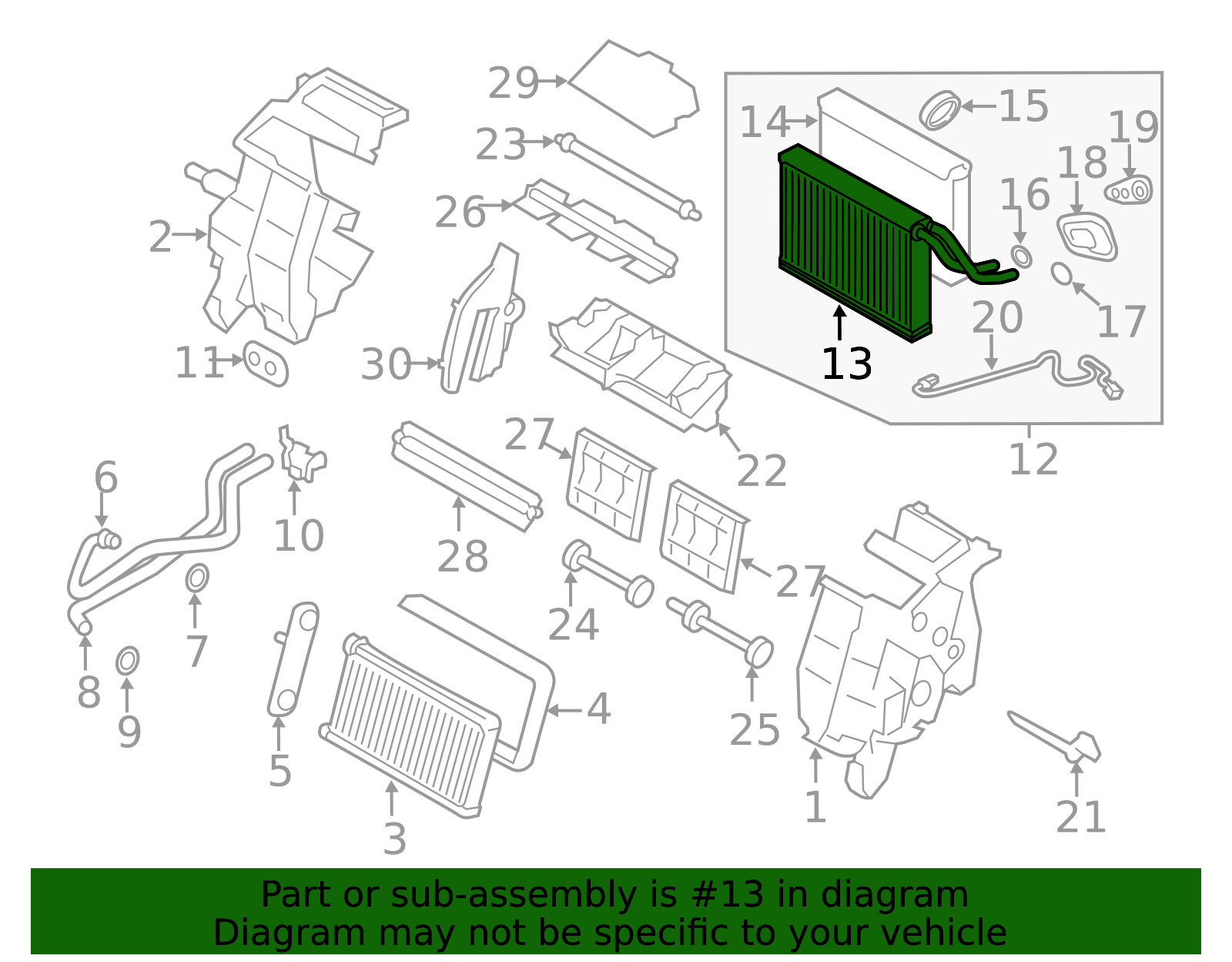 2019-2025 Subaru Evaporator Core 73523FL030 | OEM Parts Online