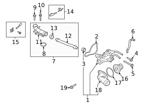Thermostat & Housing for 2023 Lincoln Aviator #0