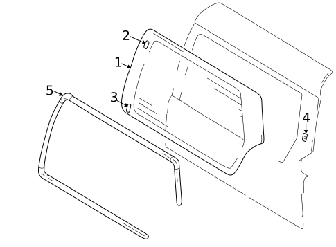 Glass & Hardware - Back for 2006 Suzuki XL-7 #0