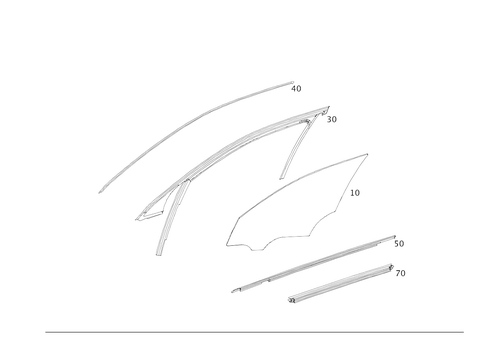 Driver Door Window System for 2020 Mercedes-Benz GLC 63 AMG&reg; S #0