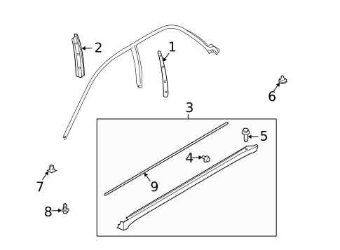 Exterior Trim - Pillars for 2008 Subaru Forester #0
