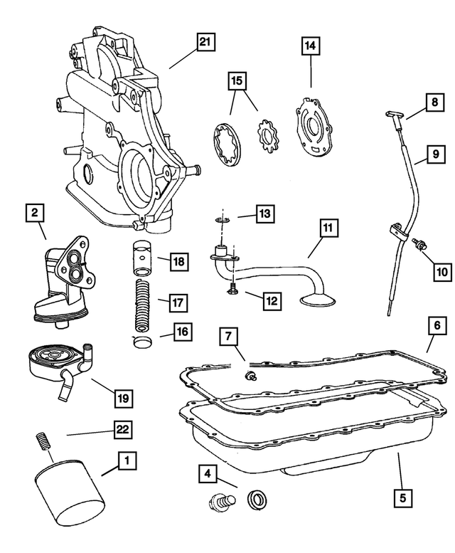 4781163AC - Engine 3.8L Six Cylinder: Oil Filter Adapter for Mopar Image