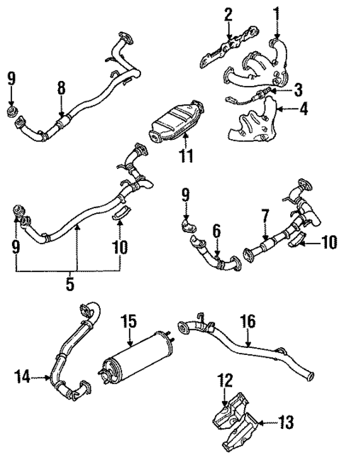 Exhaust Components for 1994 Isuzu Amigo #0