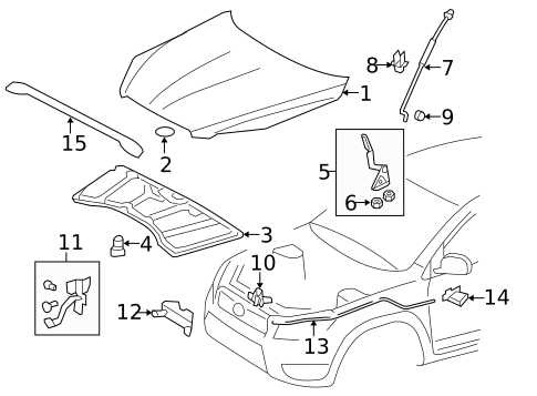 Exterior Trim - Hood for 2007 Toyota RAV4 #0