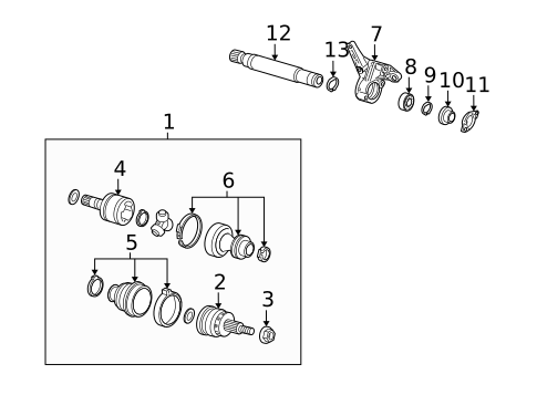 CV Components for 2007 Saab 9-3 #0