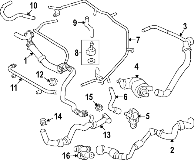 5Q0122101HB - Cooling System: Lower Hose for Audi Image