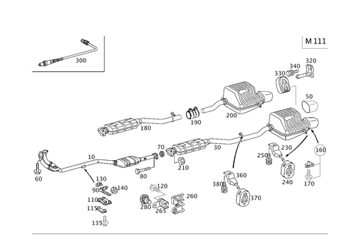 Exhaust System Used on Four-Cylinder Gasoline Vehicles for 2000 Mercedes-Benz C230 #0