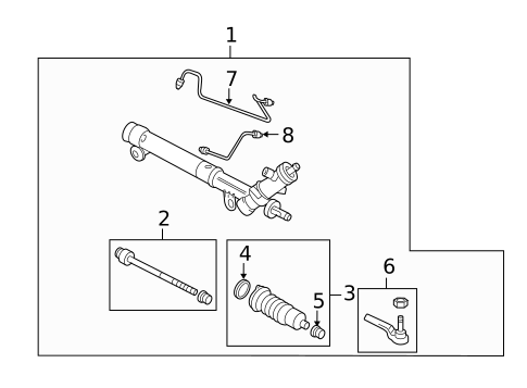 Steering Gear & Linkage for 2008 Saturn Vue #0