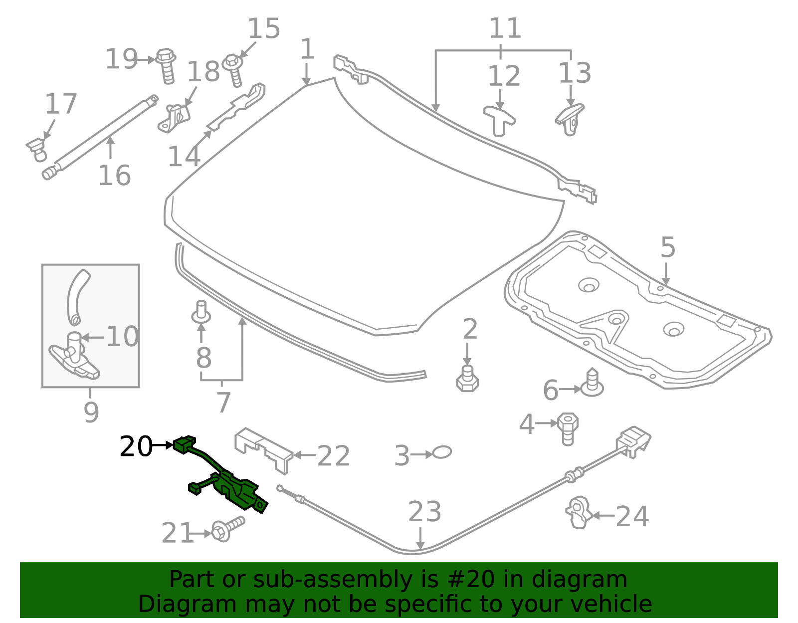VA40-56-620 - Hood Latch - 2023-2025 Mazda CX-50 | Mazda Swag