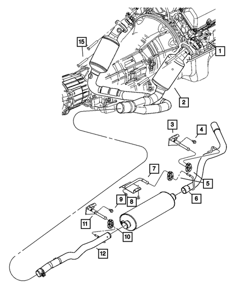 Exhaust System for 2004 Dodge Dakota #0