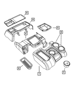 1EB18XDVAB - Interior Trim: Floor Console for Dodge: Ram 2500, Ram 3500 | Ram: 1500, 2500, 3500 Image