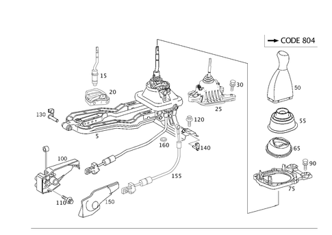 Floor Shift, Mechanical Six-Gear Transmission for 2006 Mercedes-Benz C55 AMG #0