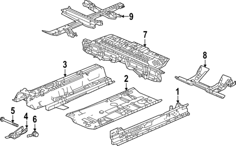 Floor & Rails for 2022 Honda Civic #0