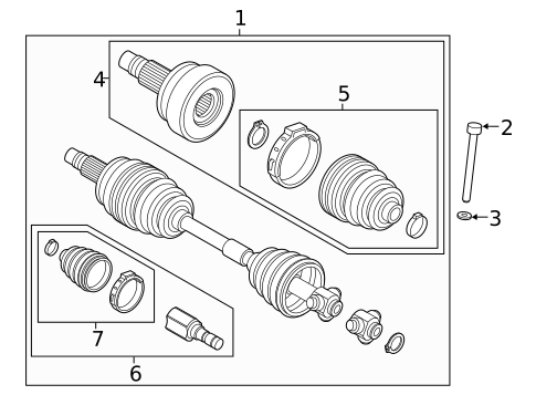 Drive Axles for 2021 Fiat 500X #0