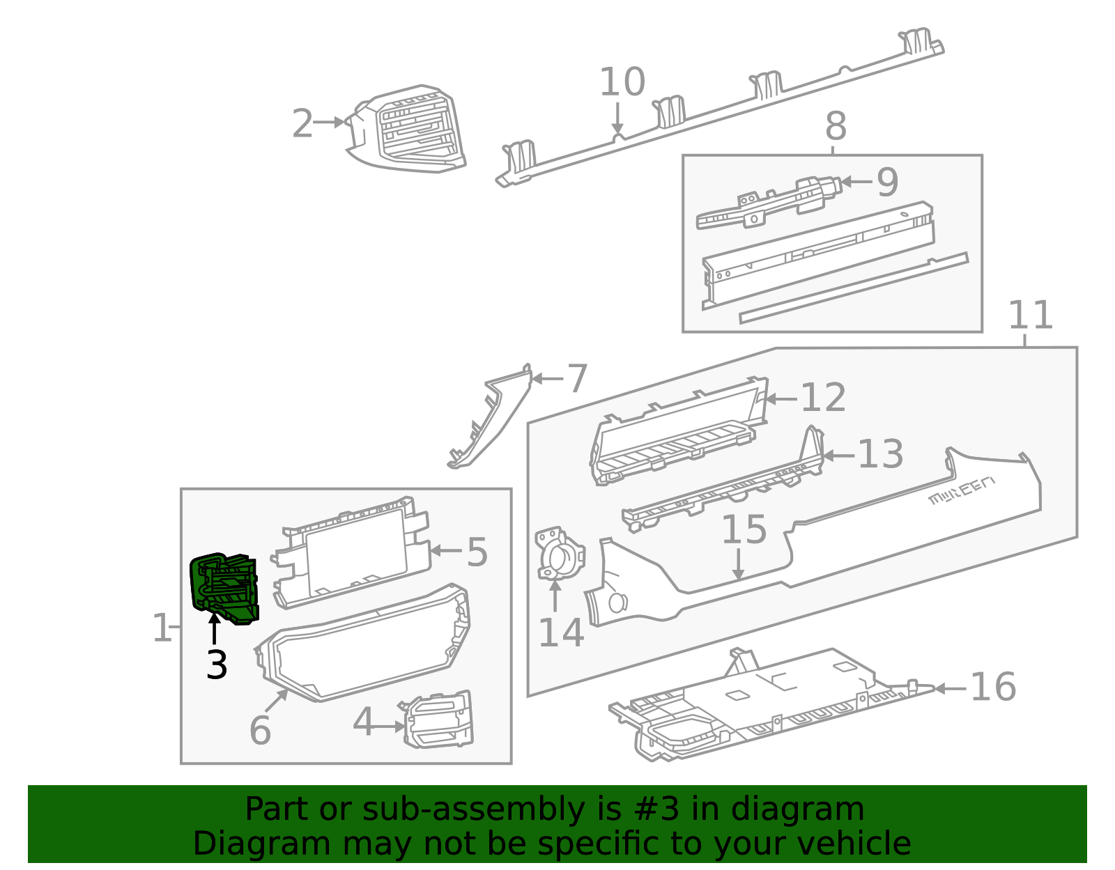 55062-0C030 - Dashboard Air Vent 2022-2026 Toyota | Longo Toyota Parts