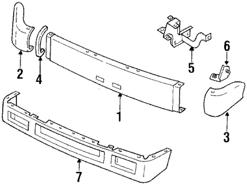 Bumper & Components - Front for 1988 Isuzu Pickup #0