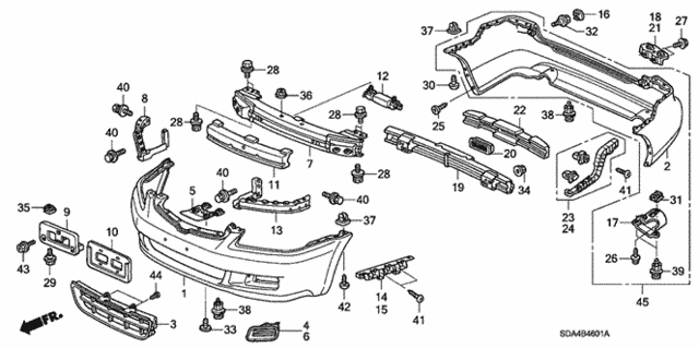 Bumpers ('06) for 2006 Honda Accord #0