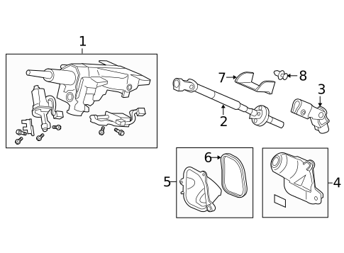 Steering Column Components for 2012 Acura RL #0