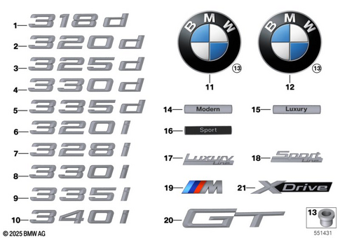 Exterior Trim / Grill for 2014 BMW 328iX #1