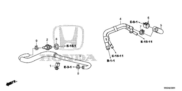 PCV Tube (2.4L) for 2013 Honda Civic #0