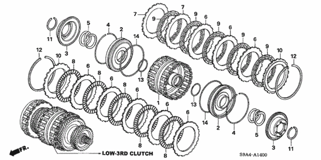 AT Clutch (Low-Third) (5AT) for 2005 Honda CR-V #0