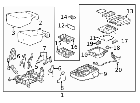 Front Seat Components for 2015 Chevrolet Silverado 2500 HD #1