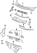 4724241AC - Body: Screen for Chrysler: Sebring Image